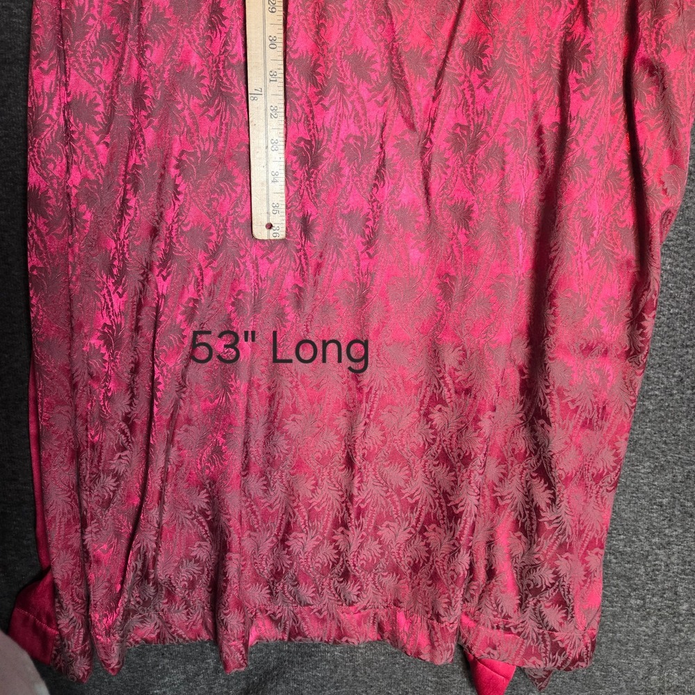 Victoria's Secret Women's Floral Hot Pink‎ Satin Tie Belt Robe Size M/L Sexy - Picture 9 of 11